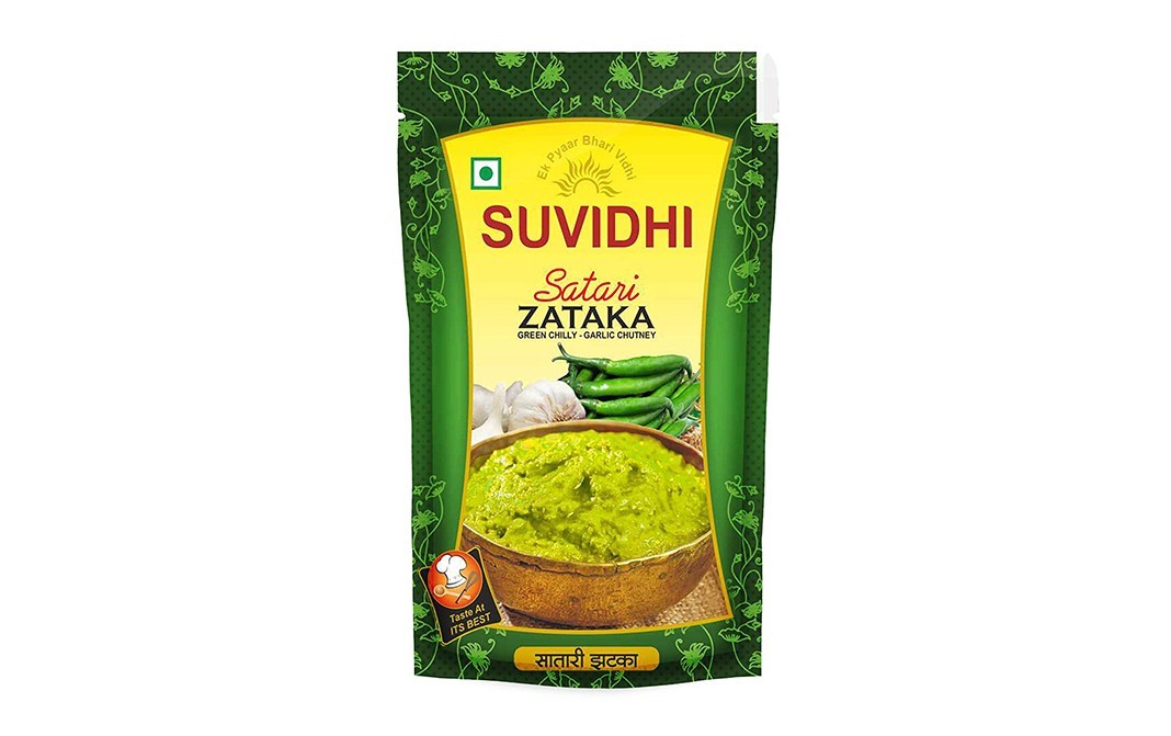 Suvidhi Satari Zataka Green Chilly-Garlic Chutney   Pack  100 grams
